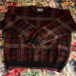 Classic Plaid Crewneck Sweater for Men